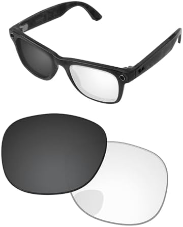PapaViva Lentes de substituição para óculos Ray-Ban Meta Wayfarer